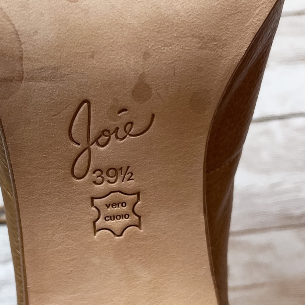 Joie Cordelia Lace-Up Sandal Heel Tan Brown Size 39.5 9.5 - Picture 8 of 11